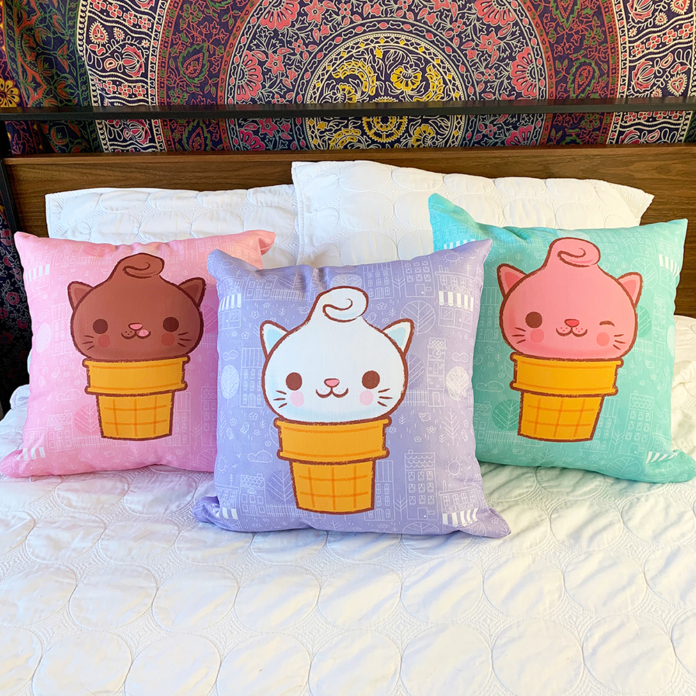 Kitty Cones Pillows